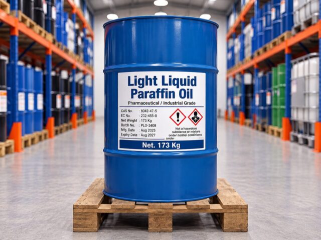 Light Liquid Paraffin Oil supply by pratham chemical company